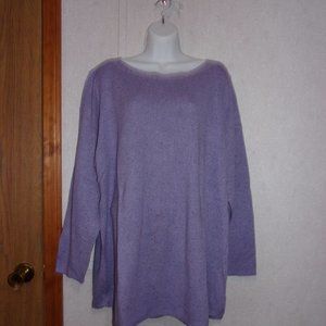 Karen Scott Plus - Soft Lilac Color  Long Sleeve Sweater Size 2X